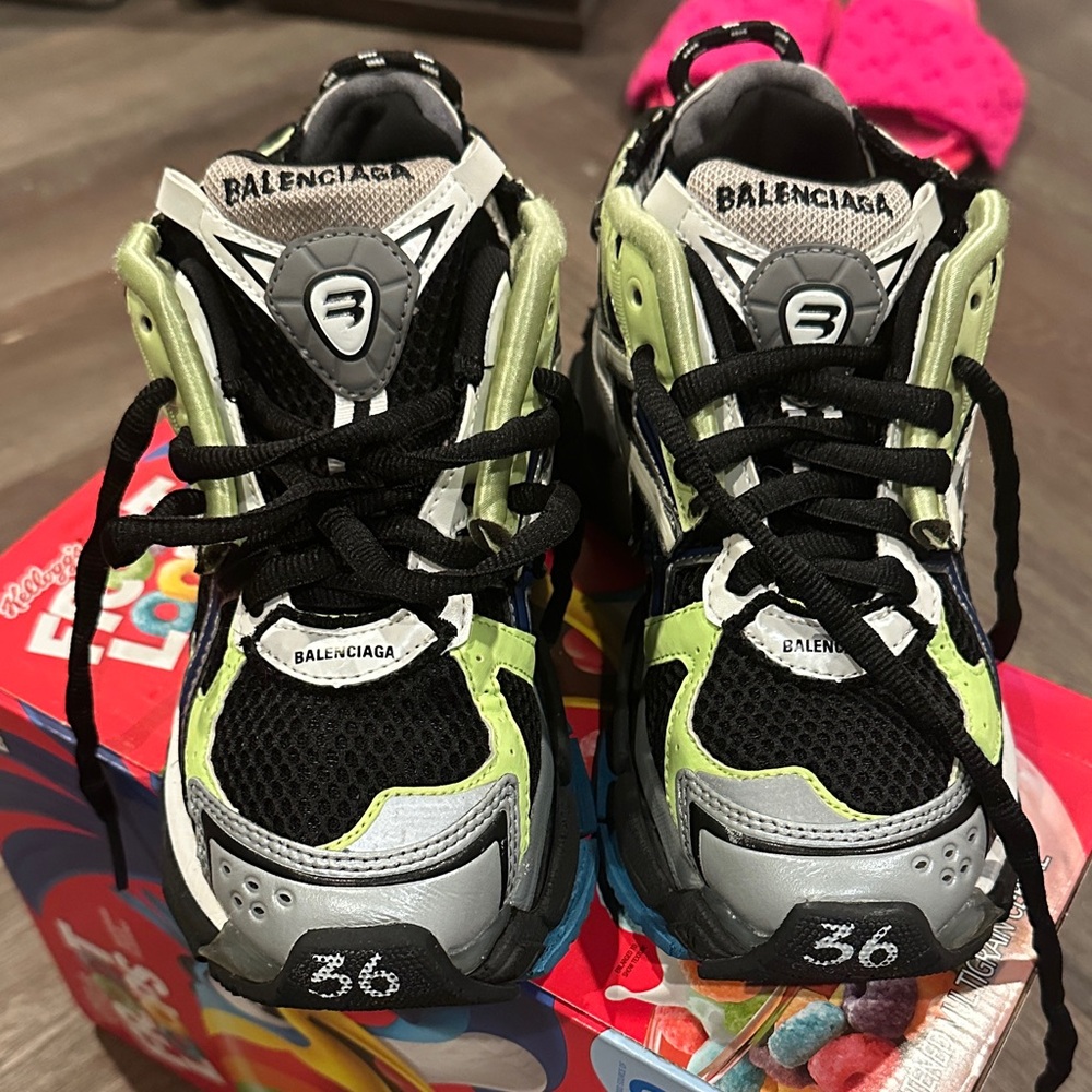 Balenciaga Kids Sneakers - Black, Green, Silver